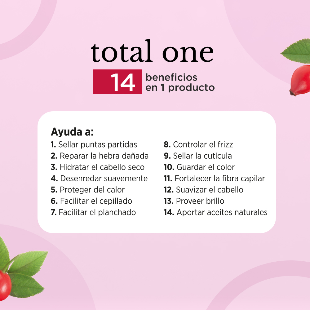 TRATAMIENTO TOTAL ONE ARGÁN + ROSA 180 ML