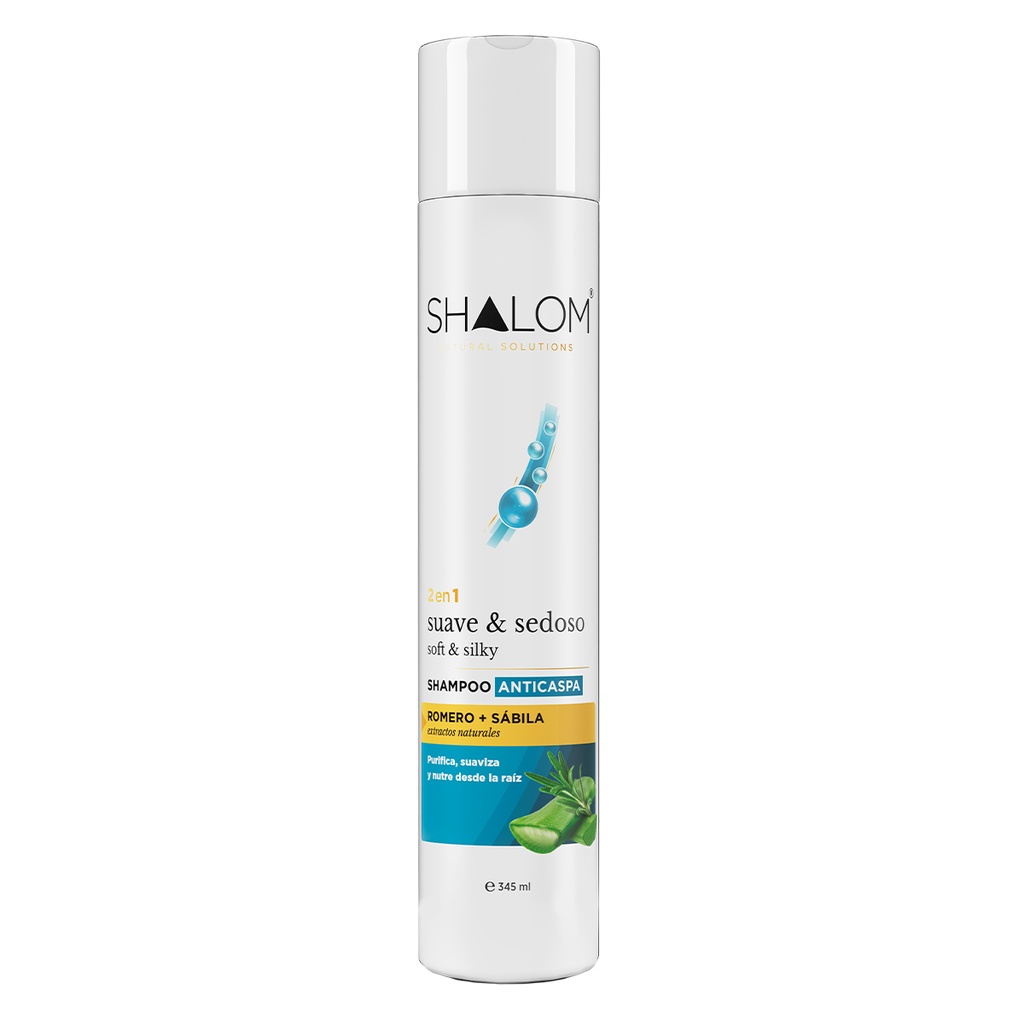 SHAMPOO SUAVE Y SEDOSO ANTICASPA 2 EN 1 345 ML / 12 FL OZ