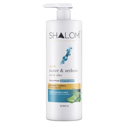 [SHALOM195] SHAMPOO SUAVE Y SEDOSO ANTICASPA 2 EN 1 960 ml